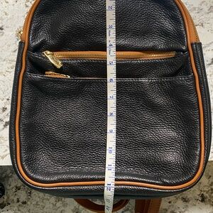 Valentina Black and Brown Leather Backpack